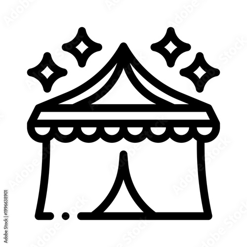 circus tent line icon
