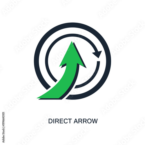Free Download Green Arrow Rising Inside Circular Target Icon - GFXLoad