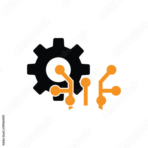 Gear Automation Technology Icon System