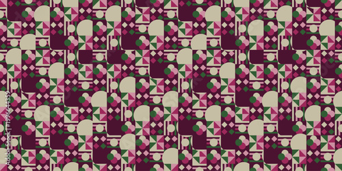 幾何学的な図形が並んだ飾り模様