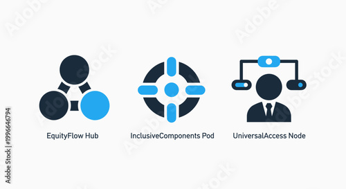 This graphic visually represents core concepts of equity inclusion access icons for equity ratios inclusive components universal access mode to symbolize fairness and accessibility with social justice