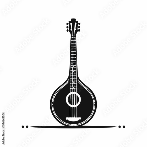 Portuguese Guitar Illustration
