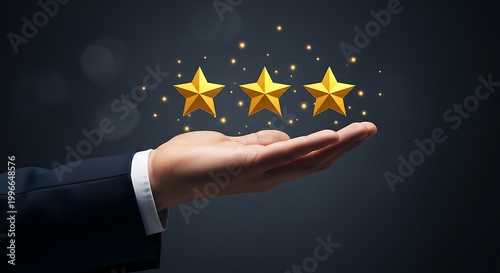 Three golden stars for top service and quality rating