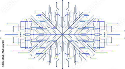 Circuit Blue digital motherboard pattern on white background - technology, network, electronic, hardware