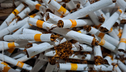 Foto close up of cigarettes , manufactured products that cause many health problems