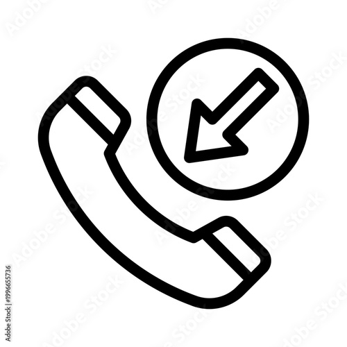incoming call line icon