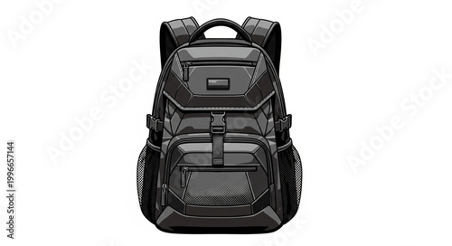 Black Backpack for Travel and Outdoor Adventures.
