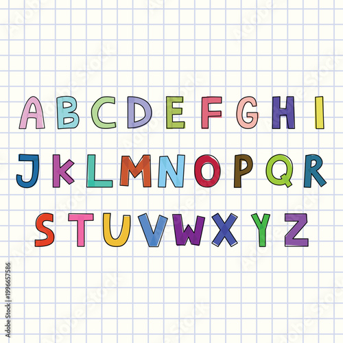 Tape highlighter alphabet set