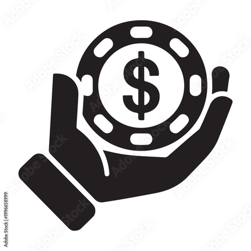 Benefits Glyph Icon Vector silhouette Design