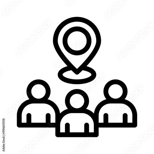 meetup line icon