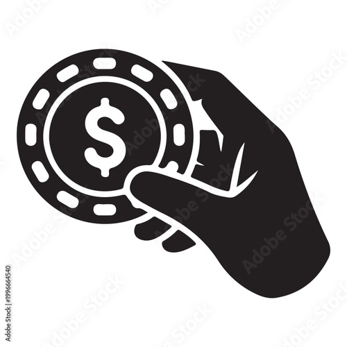 Benefits Glyph Icon Vector silhouette Design