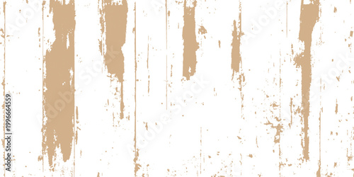 Rustic distressed wood grain texture background with peeling paint effect and scratchy light brown grunge surface vector illustration.