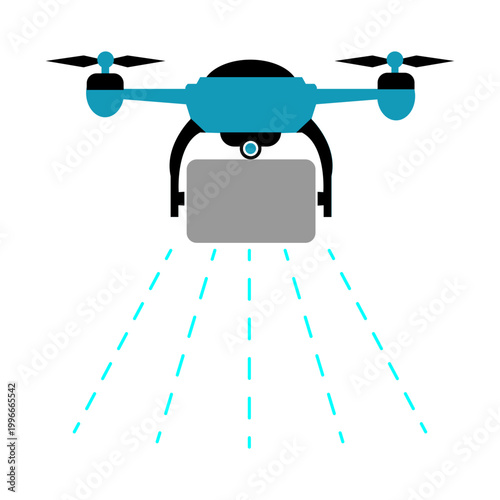 Drone Spraying Water Illustration