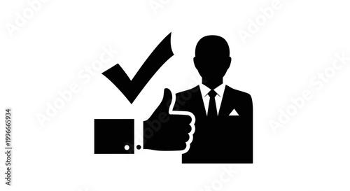 Businessman Giving Thumbs Up Approval.