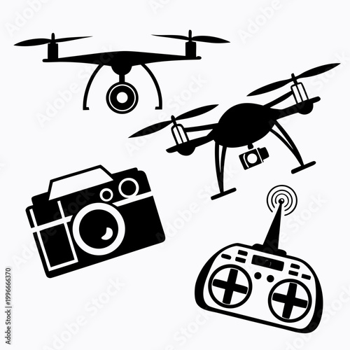 Quadro su tela aerial photography equipment Vector