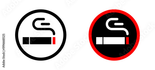 Smoking area sign glyph represents a cigarette with smoke, symbolizing designated smoking zones, on a transparent background.
