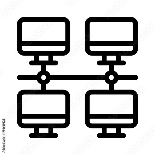 computernetwork line icon