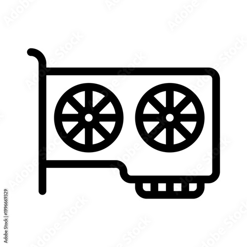graphicscard line icon