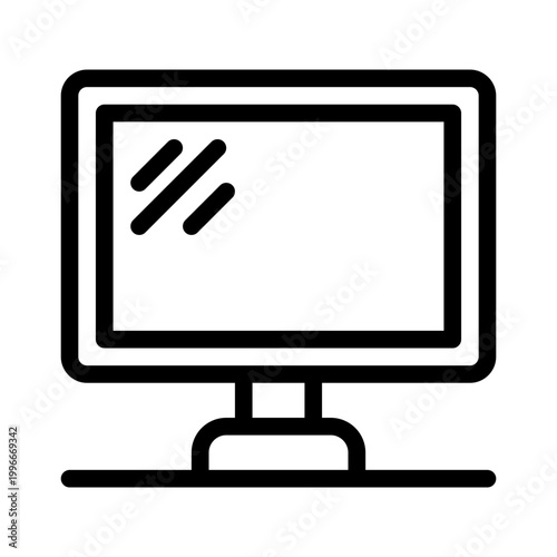 monitor line icon