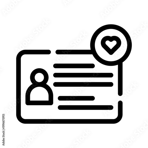 contactcard line icon