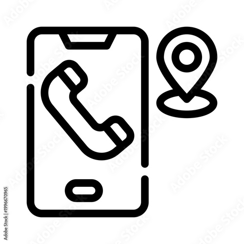 locationcontact line icon