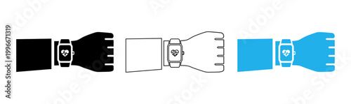 Charging a smartwatch with a magnetic wireless charger on a dark background