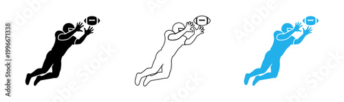 American football catch a dynamic silhouette of athleticism and skill