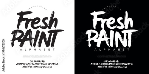 Fresh Paint casual script brush font display typeface for creative artistic brand and modern lifestyle apparel