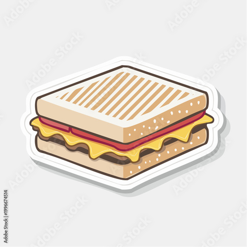 Toasted Sandwich with Cheese and Ham