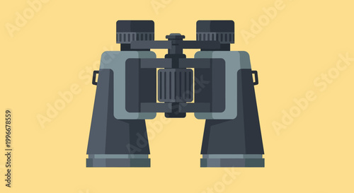 Binoculars Icon Flat Vector Design