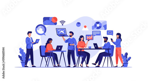 People Working Office Team Collaboration.