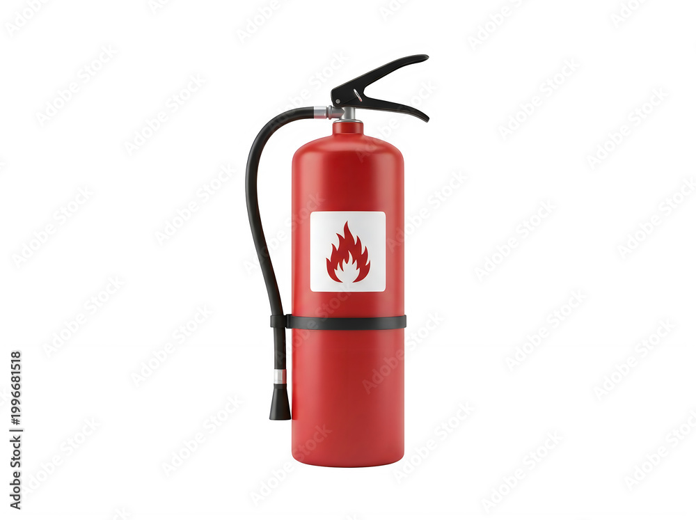 Fototapeta premium Red fire extinguisher isolated on transparent background