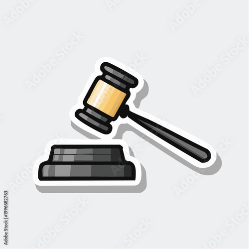 Gavel and Sounding Block Icon