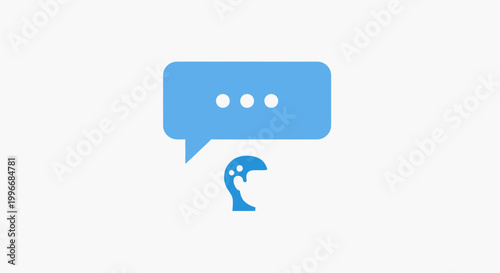 Chat, speech, and communication icons, blue speech bubble, messaging symbol