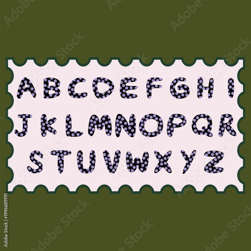 Dotted alphabet set