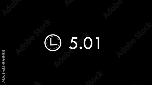 30 seconds count up timer with clock 