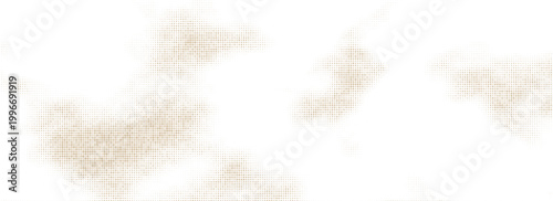 Dotted beige halftone background. Pixelated speckle paper texture. Retro craft ecru wallpaper. Grungy grainy gradient overlay. Subtle dirty canvas material backdrop. Vector sackcloth halfton pattern