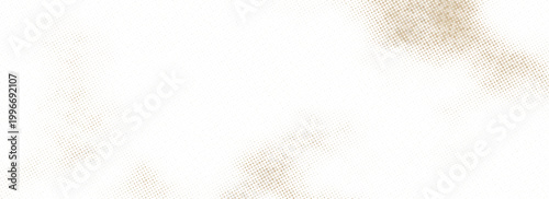 Dotted beige halftone background. Pixelated speckle paper texture. Retro craft ecru wallpaper. Grungy grainy gradient overlay. Subtle dirty canvas material backdrop. Vector sackcloth halfton pattern