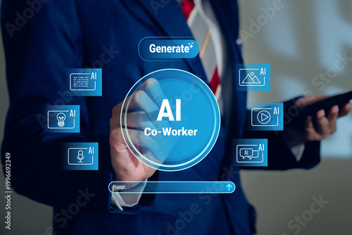 Tableau sur toile AI co-worker concept