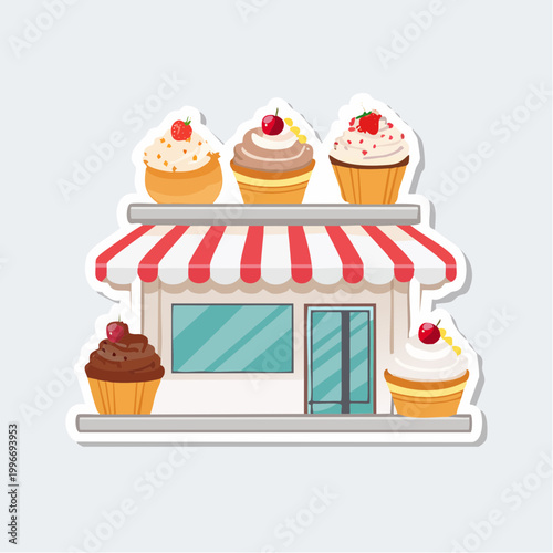 Cupcake Shop Illustration