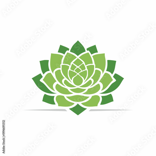 Green Succulent Plant Logo Icon
