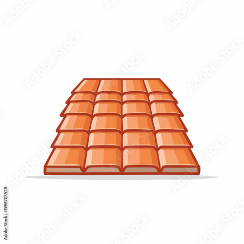 Terracotta Roof Tiles Illustration