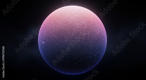 Glowing Abstract Particle Sphere Gradient Orb Futuristic Cosmic Background