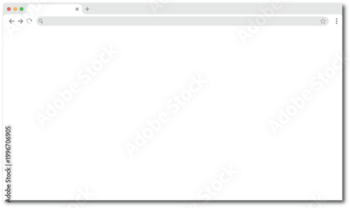 Web browser window screen, Light mood mockup transparent background