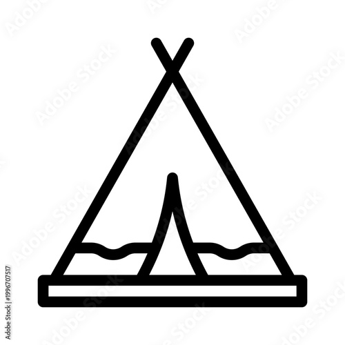 wigwam line icon