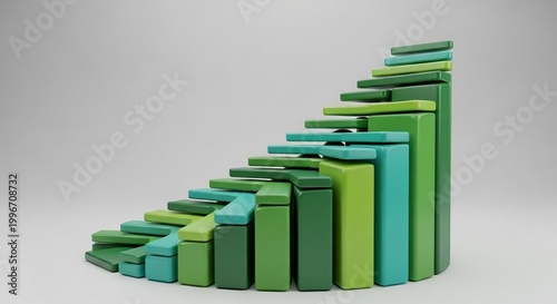Colorful Stacked Bars Representing Growth and Progress in Business