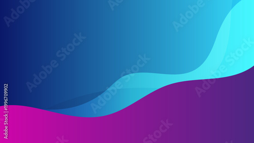 Elegant abstract background featuring smooth blue and purple wave transitions with a vibrant gradient effect for modern digital displays