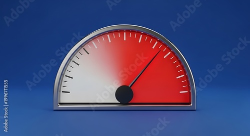 Speedometer Showing High Performance and Risk.