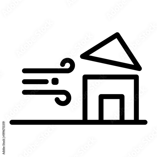 hurricane line icon