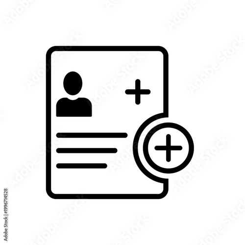 Add User Account Icon Line